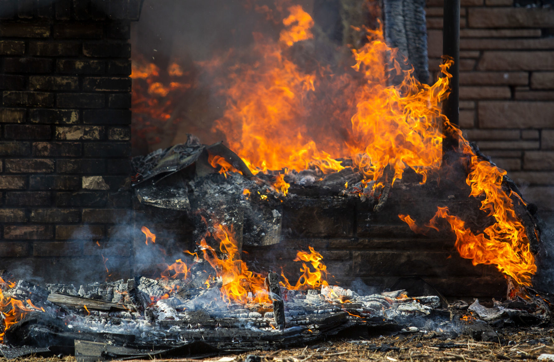 Firefighters train with a control burn